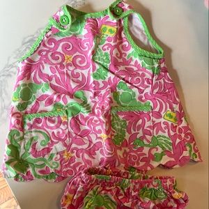 Lily Pulitzer baby girl dress with bloomers
